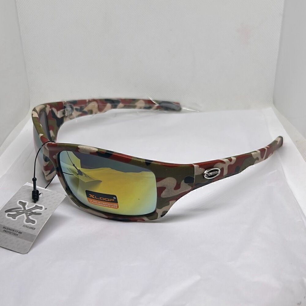 X-Loop Camouflage Mirrored Mens Sunglasses